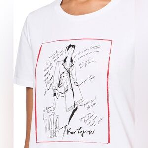 Karl Lagerfeld White Graphic Tee